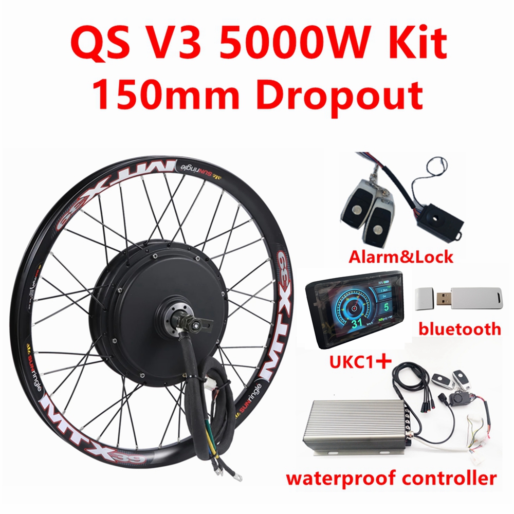 5000W Hub Motor Kit 72V - QS205 V3 48-72v 5000W 3.5T/5T arka