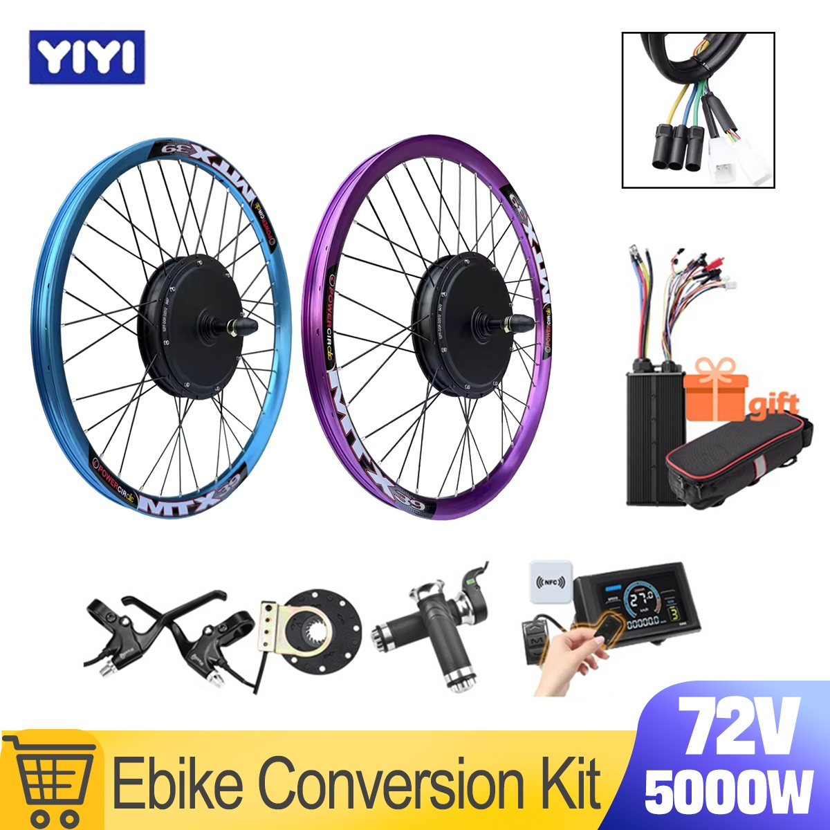 Yeni MTX39 72V 5000W E-Bisikle - 5000W Hub Motor Kit 72V incelemesi ve fiyatı