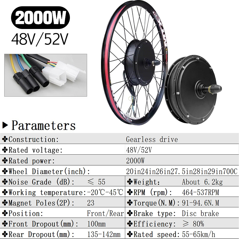 72V 5000W E-bisiklet Kiti, S96 - 5000W Hub Motor Kit 72V incelemesi ve fiyatı